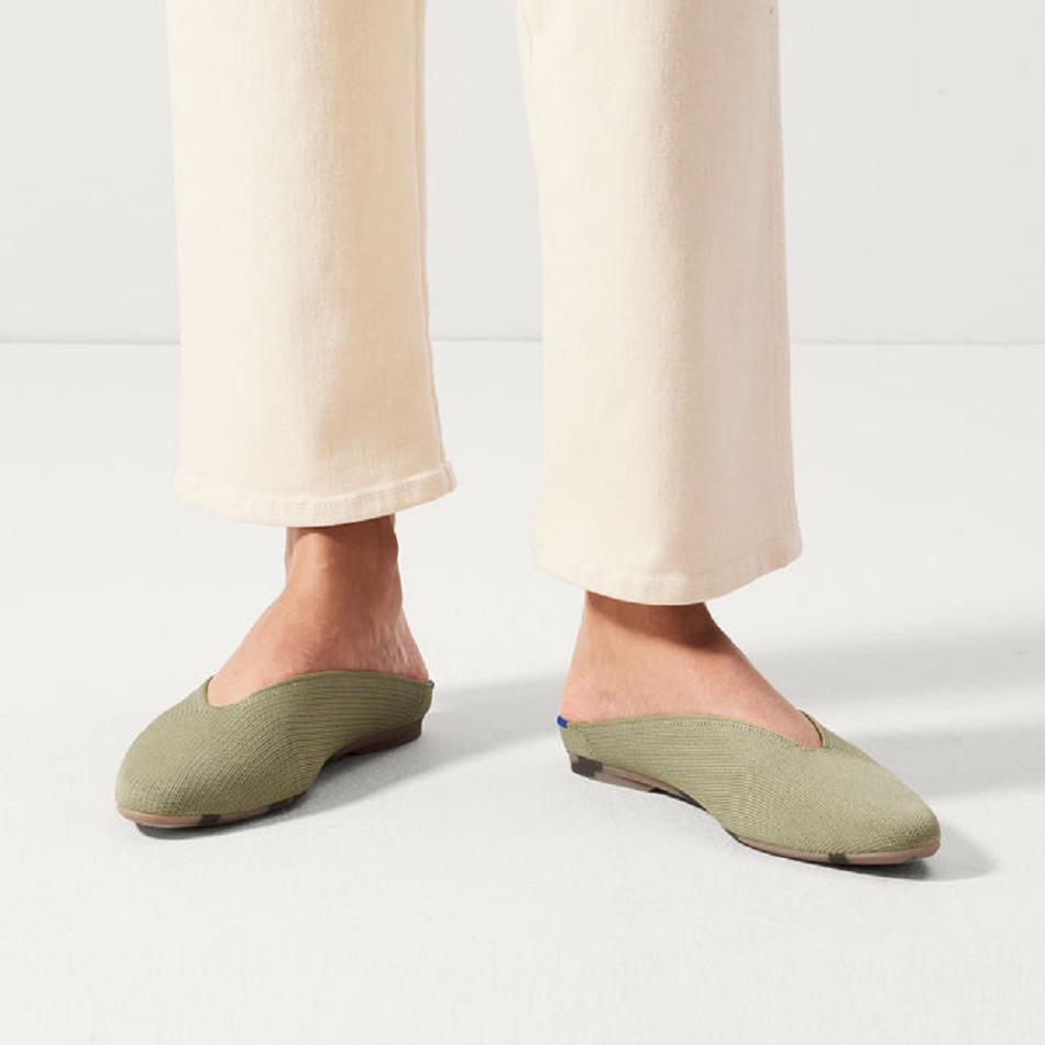 Rothy's The Almond Demi Mules Damen Grün | DEDYB50720