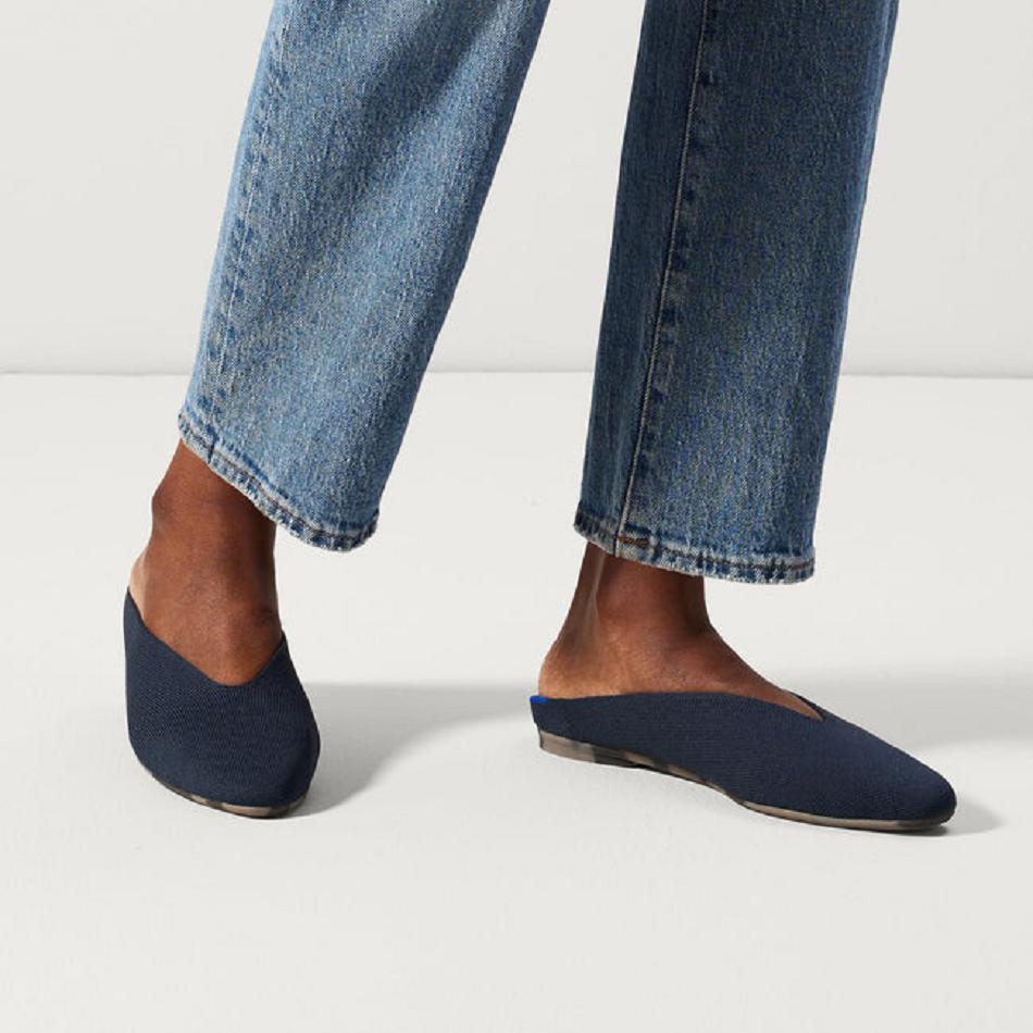 Rothy's The Almond Demi Mules Damen Navy | MDEFT43492