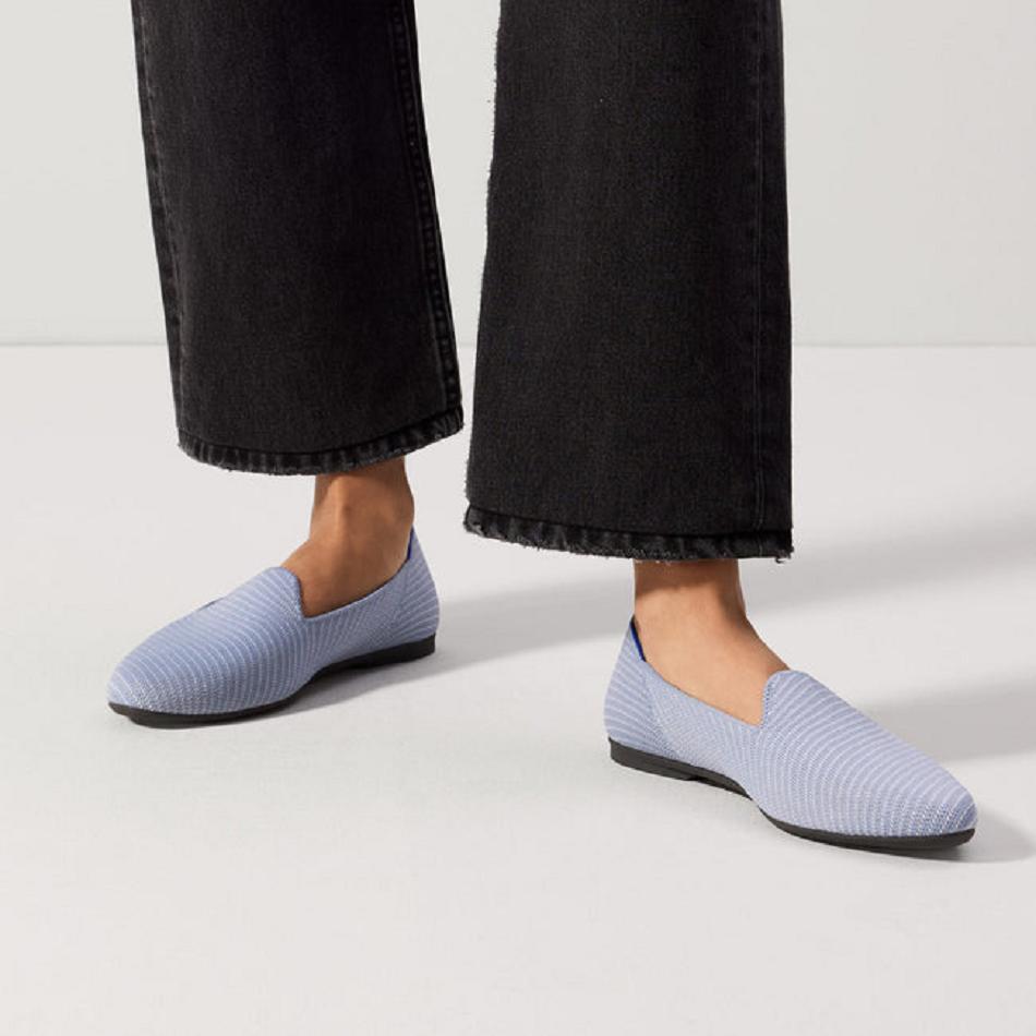 Rothy's The Almond Loafer Flache Schuhe Damen Blau | DDEKV70014