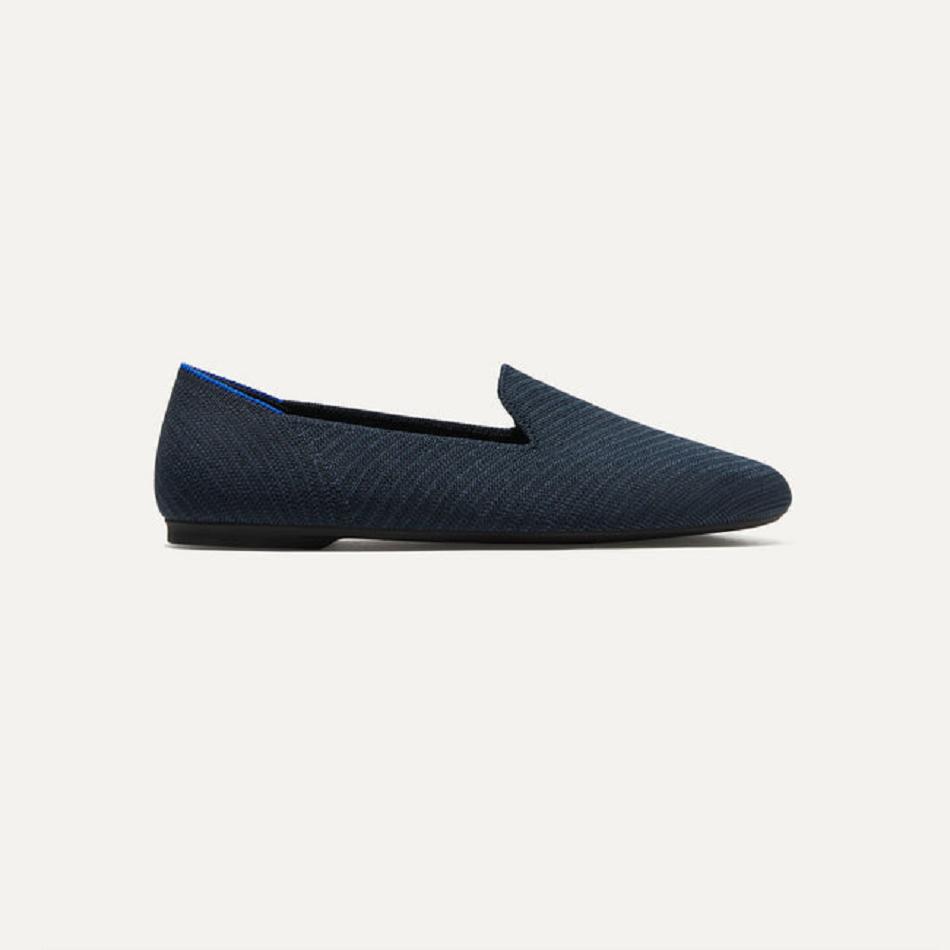 Rothy's The Almond Loafer Flache Schuhe Damen Navy | SDEVO87195