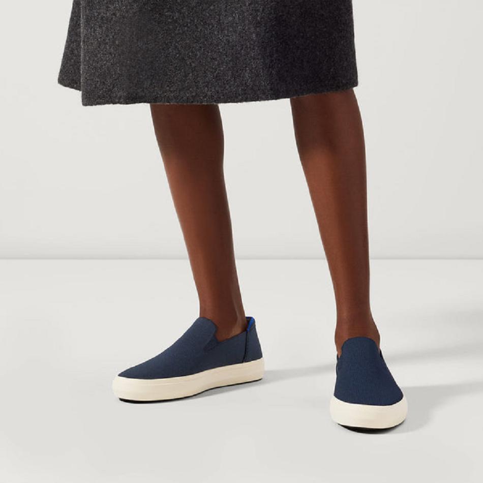 Rothy's The City Slip On Sneakers Damen Navy | PDEQX48858