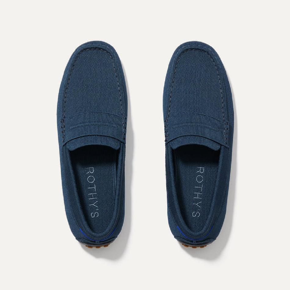 Rothy's The Driving Loafers Herren Navy | DEXMI82874