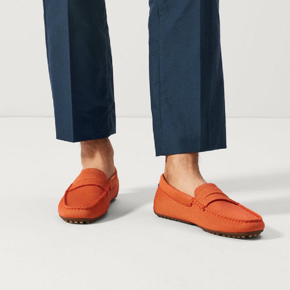 Rothy's The Driving Loafers Herren Orange | LDETR20950