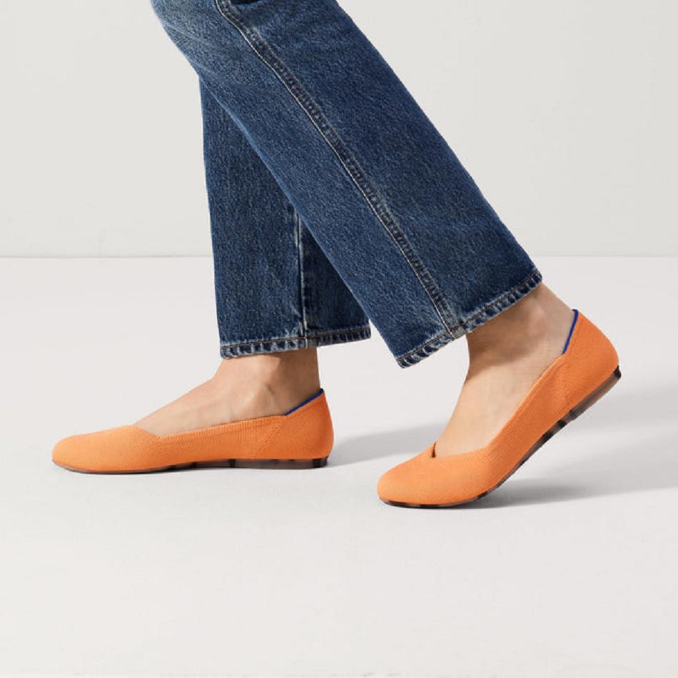 Rothy's The Flache Flache Schuhe Damen Orange | FDEUI33554