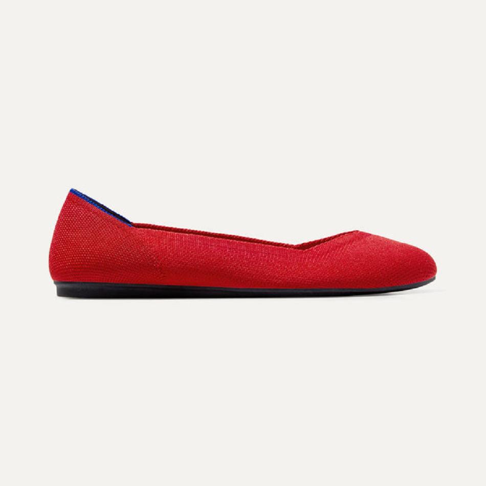 Rothy's The Flache Flache Schuhe Damen Rot | DENEJ73935