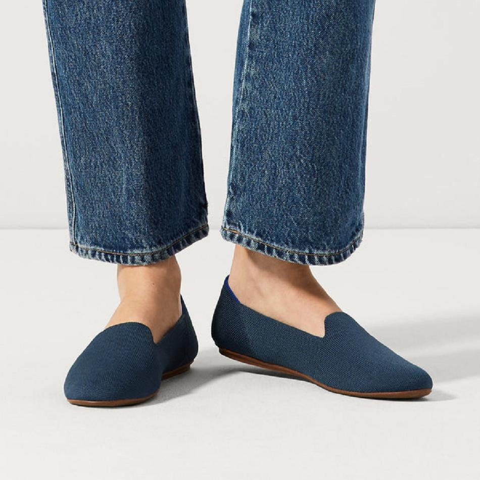 Rothy's The Loafer Flache Schuhe Damen Navy | FDEHY71106