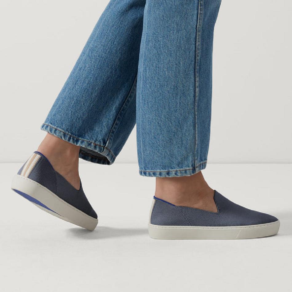 Rothy's The Original Slip On Sneakers Damen Navy | MDEDE25042