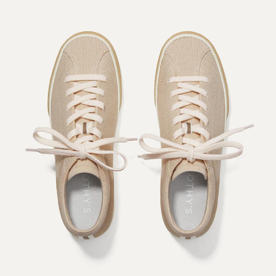 Rothy's The Spitze Up Sneakers Damen Beige | YDEVQ29042