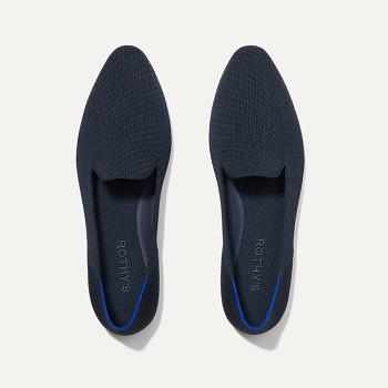 Rothy's The Almond Loafer Flache Schuhe Damen Navy | SDEVO87195